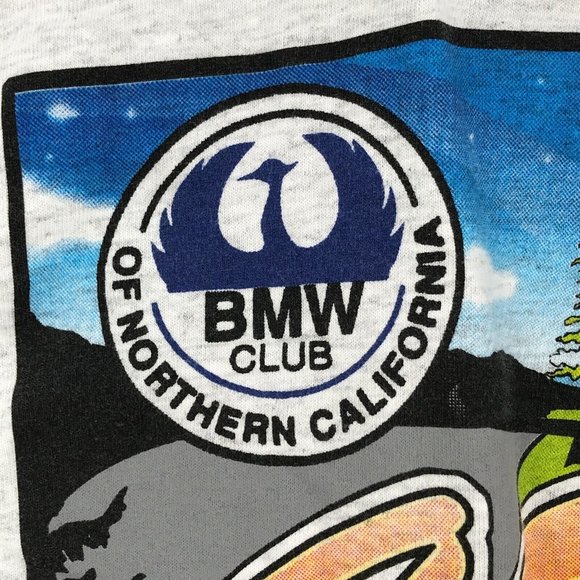BMW Club Mens Shirt Medium White Motorcycle Rally Northern California Sonora - Picture 7 of 16
